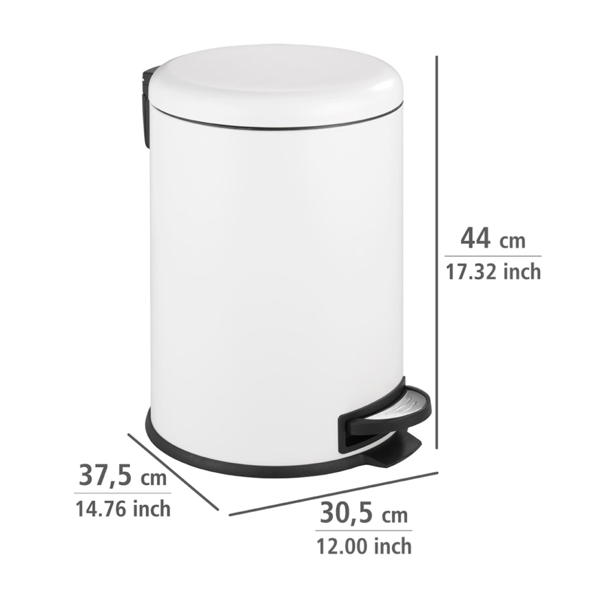 WENKO 22708100 - LEMAN Basket 30,5x44 cm White/Black