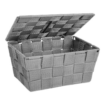 WENKO 22793100 - ADRIA Basket 19 x 14 cm, Grey