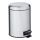 WENKO 22829100 - LEMAN Waste Bin 17 x 25 cm, Satin Stainless Steel/Black