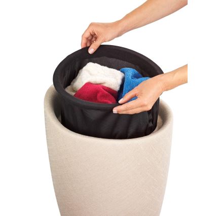 WENKO 22834100 - CANDY Stool 36 x 50.5 cm Beige/Black