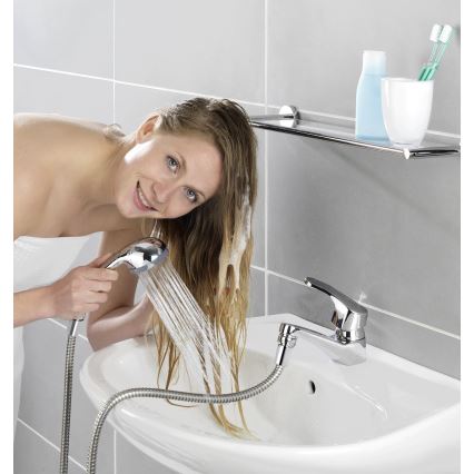WENKO 22866100 - UNIVERSAL Shower 170 x 6.5 cm, glossy chrome/silver/grey