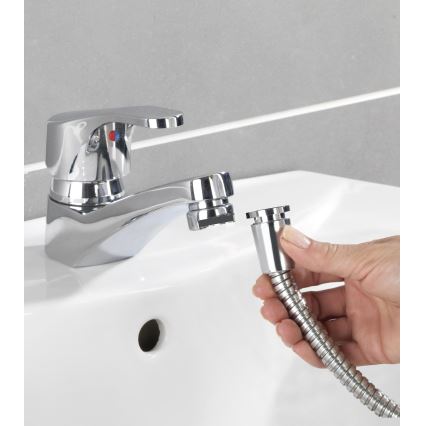 WENKO 22866100 - UNIVERSAL Shower 170 x 6.5 cm, glossy chrome/silver/grey