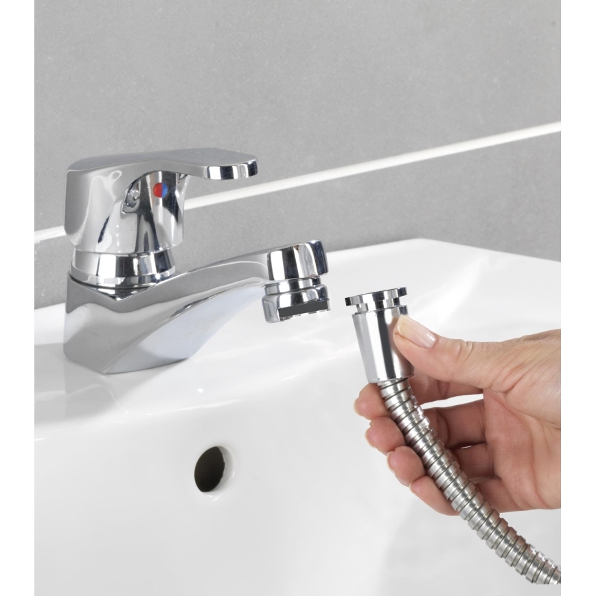 WENKO 22866100 - UNIVERSAL Shower 170 x 6.5 cm, glossy chrome/silver/grey