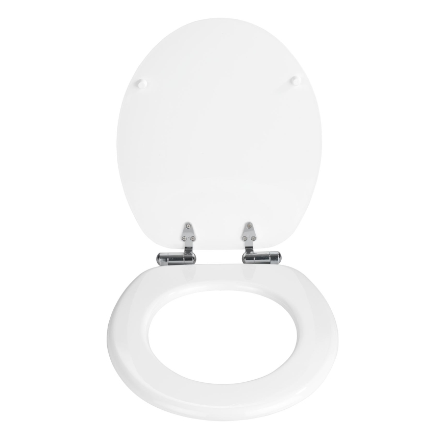 WENKO 22885100-WC URBIO Toilet Seat 36 x 42.5 cm White/Silver