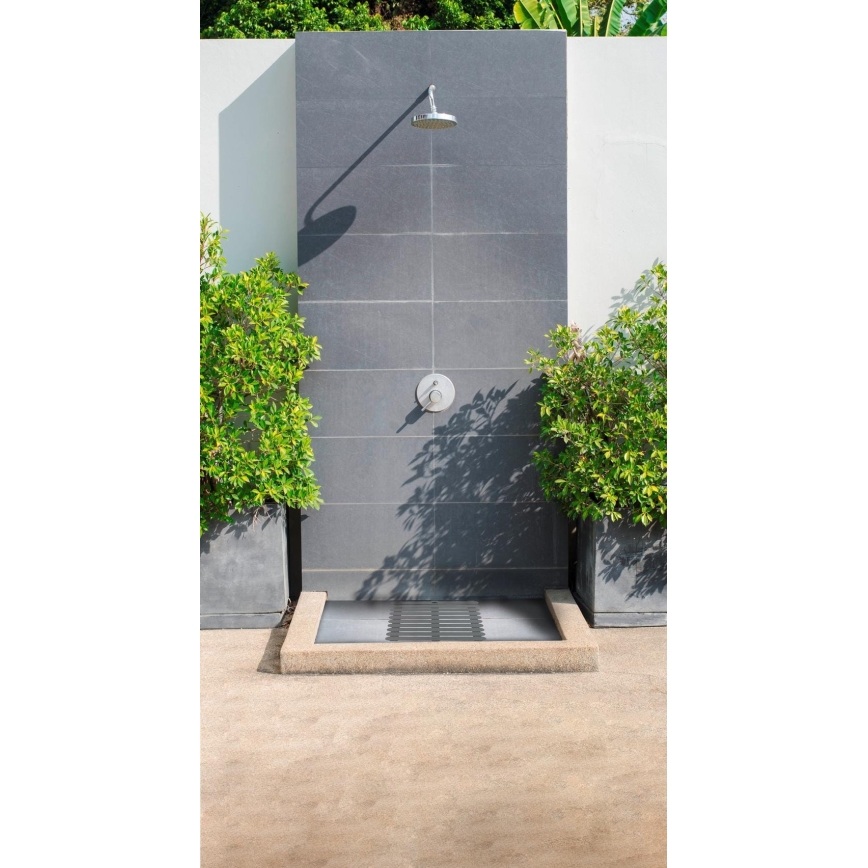 WENKO 22947100 - INDOOR & OUTDOOR Shower Mat, 55 x 55 cm, Grey
