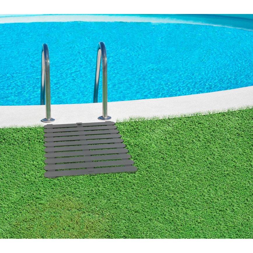 WENKO 22947100 - INDOOR & OUTDOOR Shower Mat, 55 x 55 cm, Grey