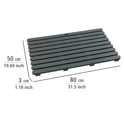 WENKO 22948100-Doormat INDOOR & OUTDOOR 50x80 cm grey