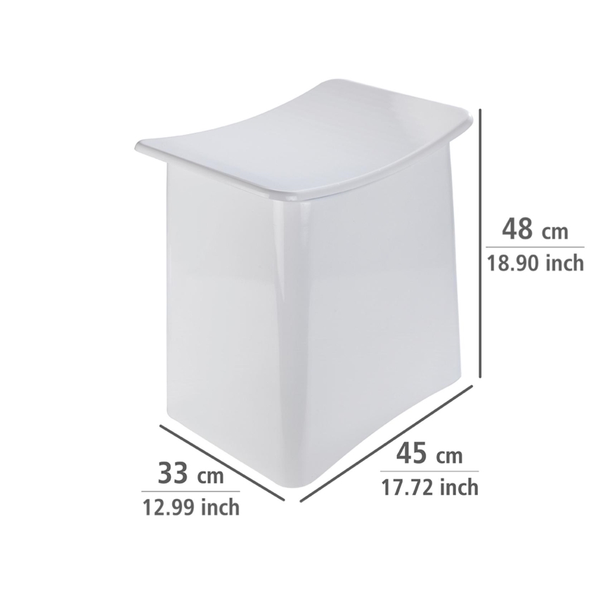 WENKO 22949100 - WING Stool 45 x 48 cm White/Black