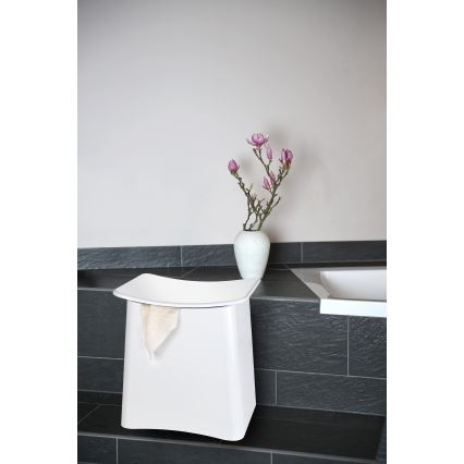 WENKO 22949100 - WING Stool 45 x 48 cm White/Black