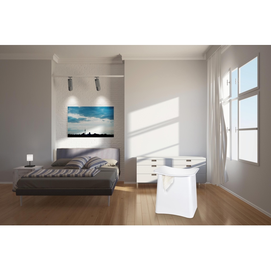 WENKO 22949100 - WING Stool 45 x 48 cm White/Black