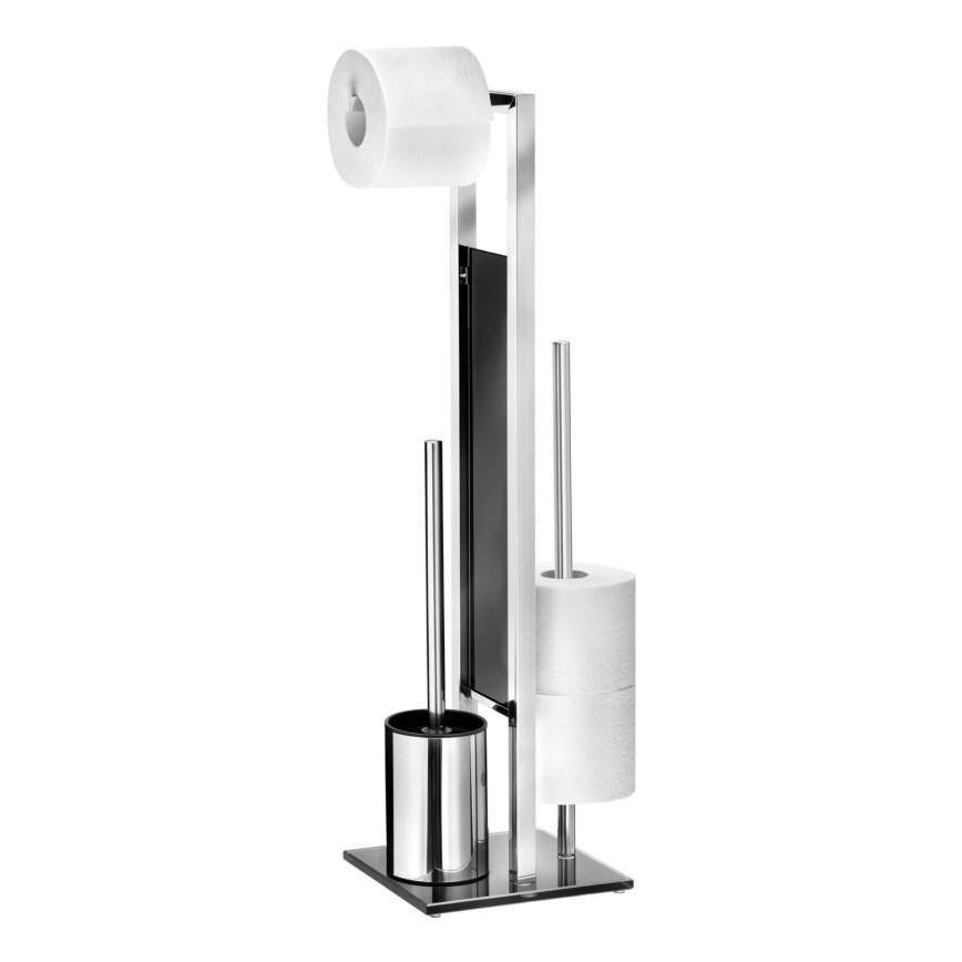 WENKO 22983100 - RIVALTA Toilet Brush 18x70 cm stainless steel/silver/black