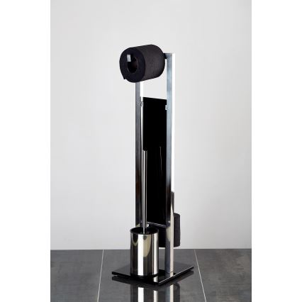 WENKO 22983100 - RIVALTA Toilet Brush 18x70 cm stainless steel/silver/black
