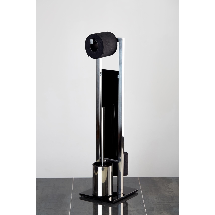 WENKO 22983100 - RIVALTA Toilet Brush 18x70 cm stainless steel/silver/black