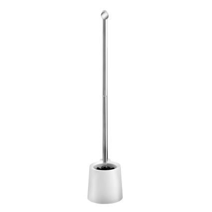 WENKO 22989100 - AVOLA Toilet Brush 13x70 cm stainless steel/white/silver