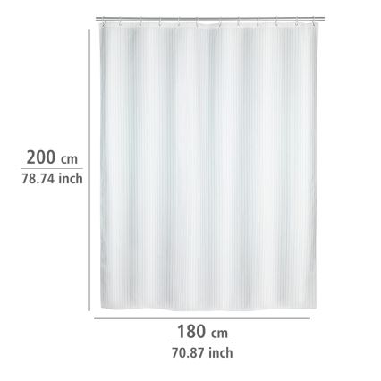 WENKO 23062100 - PALAIS Shower Curtain 180 x 200 cm White