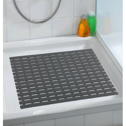 WENKO 23125100-ARINOS shower mat 54x54 cm grey/grey