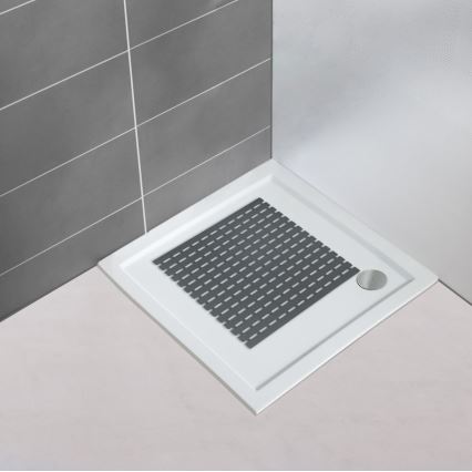 WENKO 23125100-ARINOS shower mat 54x54 cm grey/grey