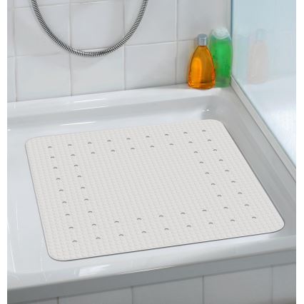 WENKO 23135100-Shower Mat MIRASOL 54x54 cm White
