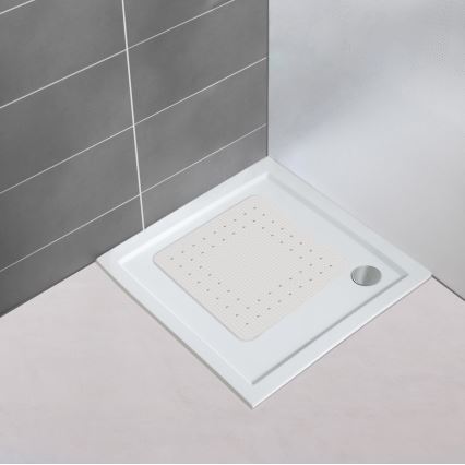 WENKO 23135100-Shower Mat MIRASOL 54x54 cm White