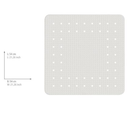 WENKO 23135100-Shower Mat MIRASOL 54x54 cm White