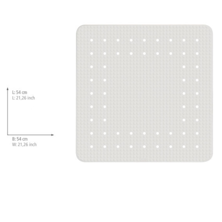 WENKO 23135100-Shower Mat MIRASOL 54x54 cm White
