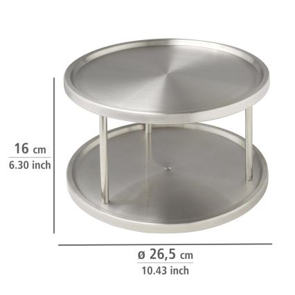 WENKO 2335100 - Cabinet Carousel 26.5 x 15.5 cm, stainless steel/silver