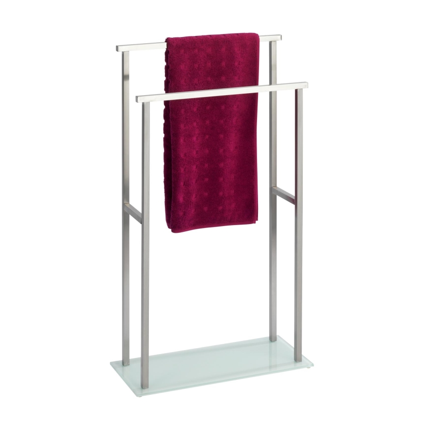 WENKO 23438100 - DEBAR Towel Stand 20x83 cm stainless steel/satin/white