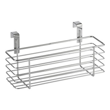 WENKO 2344100 - SLIM Basket 24 x 11.5 cm, glossy chrome/black