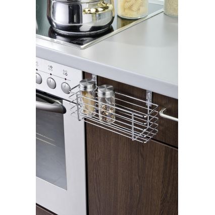 WENKO 2344100 - SLIM Basket 24 x 11.5 cm, glossy chrome/black