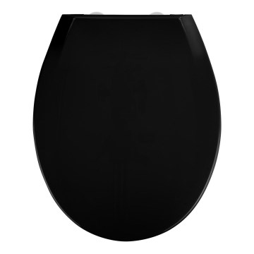 WENKO 23443100-WC toilet seat KOS 44x37 cm black/silver