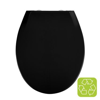 WENKO 23443100-WC toilet seat KOS 44x37 cm black/silver