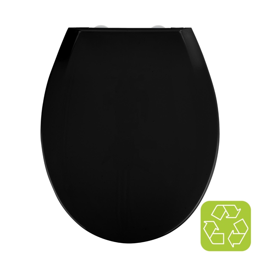WENKO 23443100-WC toilet seat KOS 44x37 cm black/silver