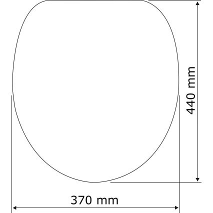 WENKO 23443100-WC toilet seat KOS 44x37 cm black/silver