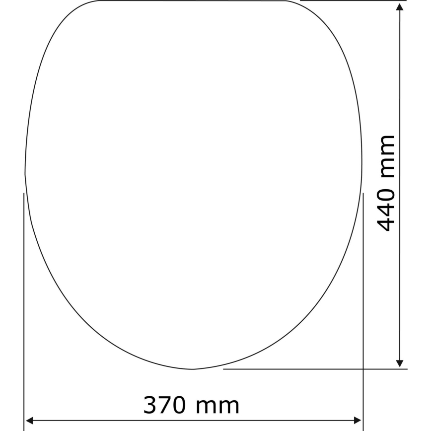 WENKO 23443100-WC toilet seat KOS 44x37 cm black/silver