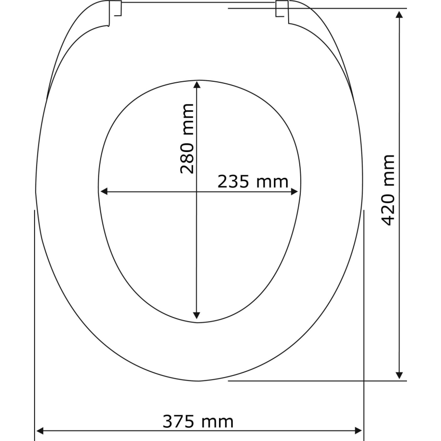 WENKO 23443100-WC toilet seat KOS 44x37 cm black/silver