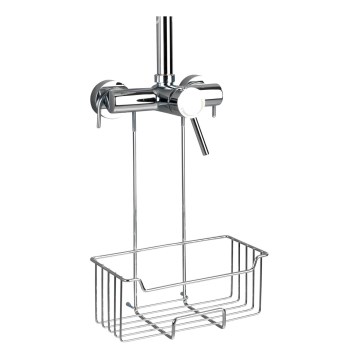 WENKO 23499100 - MILO Shower Shelf 25x36 cm Stainless Steel/Silver/Clear