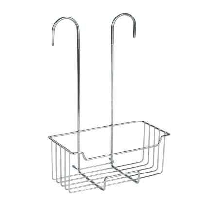 WENKO 23499100 - MILO Shower Shelf 25x36 cm Stainless Steel/Silver/Clear