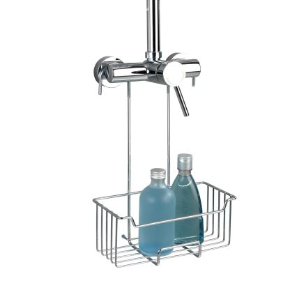 WENKO 23499100 - MILO Shower Shelf 25x36 cm Stainless Steel/Silver/Clear
