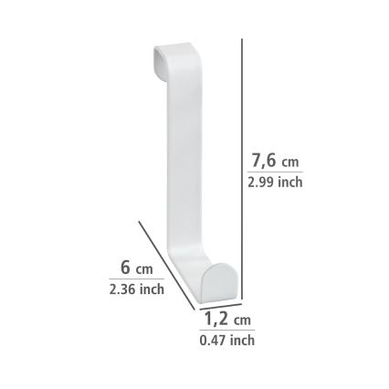 WENKO 23545100 - Over-the-door hook 7.6 x 6 cm white
