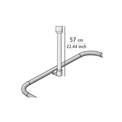 WENKO 23566100 - UNIVERSAL Ceiling Support, 57 cm, Black