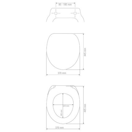 WENKO 23571100-WC toilet seat 300/350 KG 44,5x37 cm multicoloured/silver