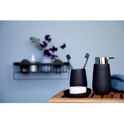 WENKO 23651800 - BADI Toothbrush Cup 8x11 cm Black