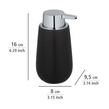 WENKO 23652800 - BADI Soap Dispenser 320 ml, Black