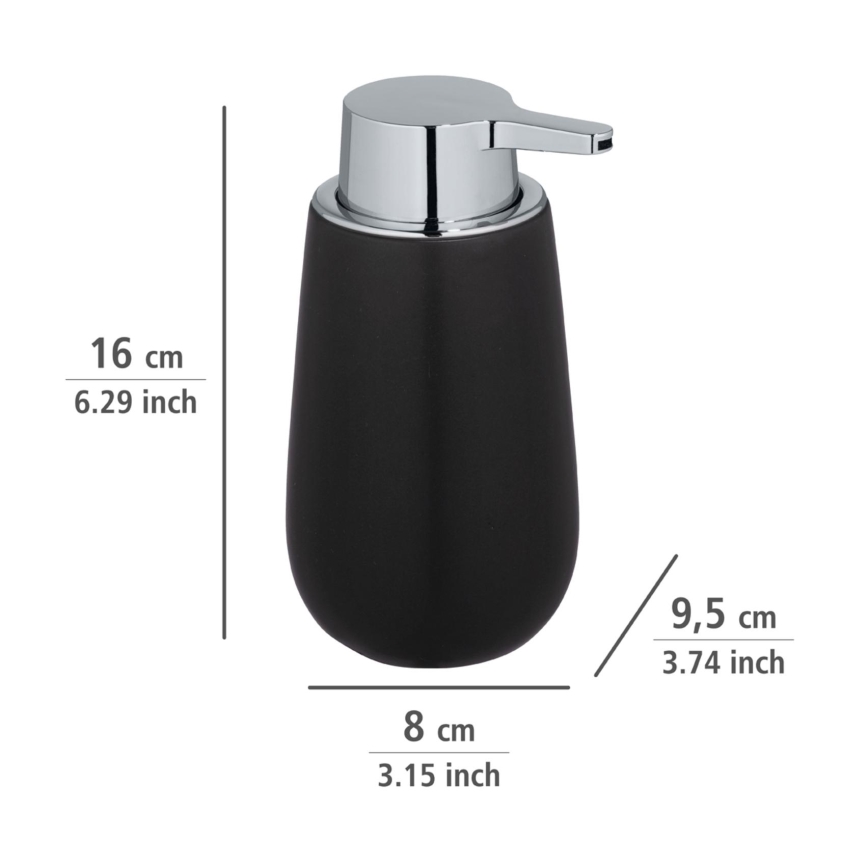WENKO 23652800 - BADI Soap Dispenser 320 ml, Black