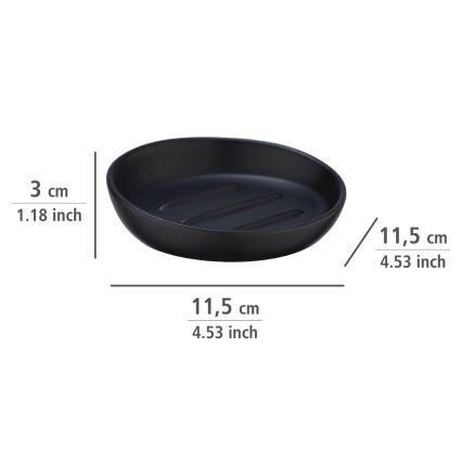 WENKO 23653100 - BADI Soap Dish 11,5x3 cm black