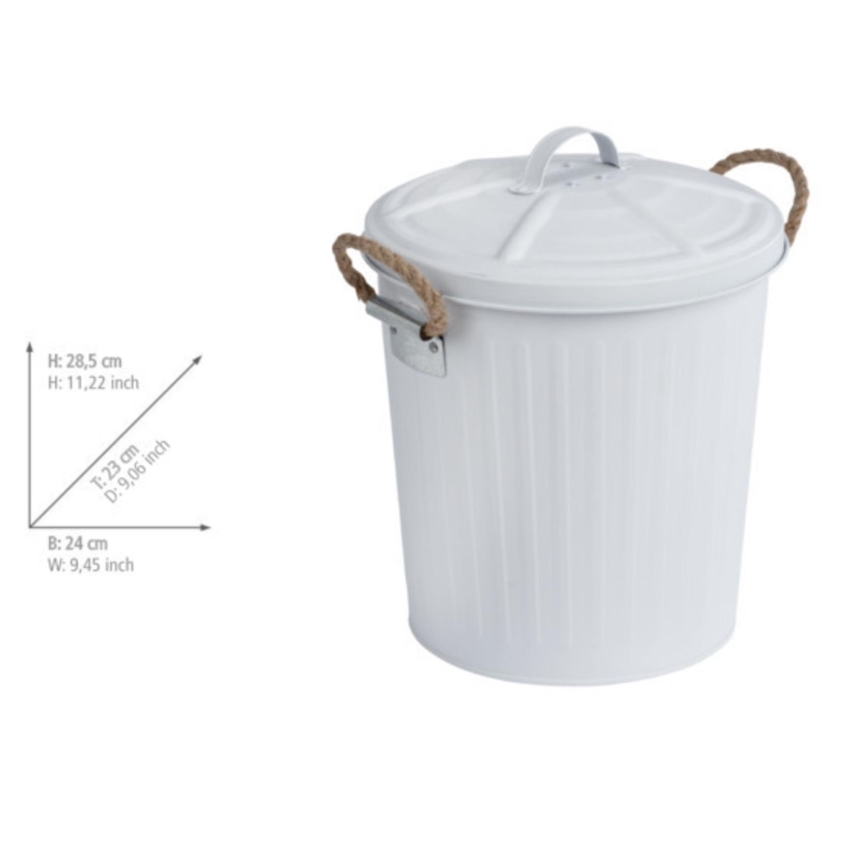 WENKO 23703100 - GARA Basket 24 x 28.5 cm, White