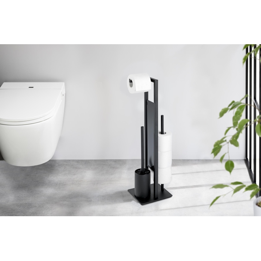 WENKO 23708100 - RIVALTA Toilet Brush 18x70 cm Black