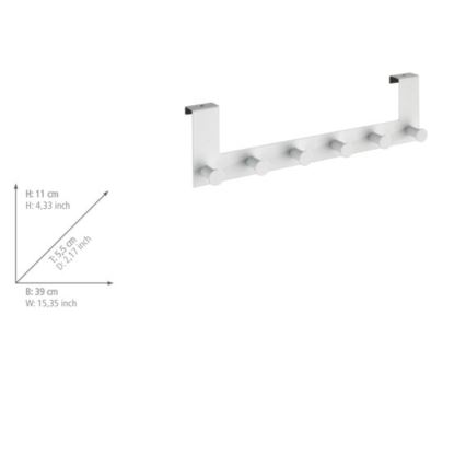WENKO 23724100 - CELANO Wall-Mounted Coat Rack 39 x 11 cm White