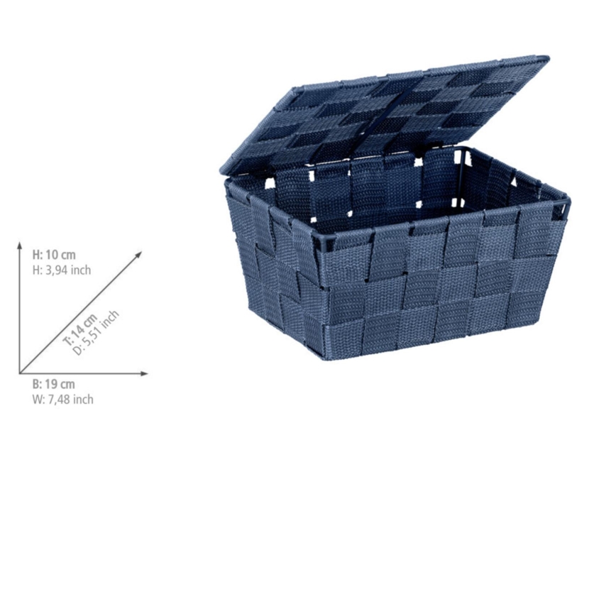 WENKO 23786100 - ADRIA Basket 19 x 14 cm, Blue