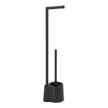 WENKO 23804100 - AVOLA Toilet Brush 13x70 cm Stainless Steel/Black